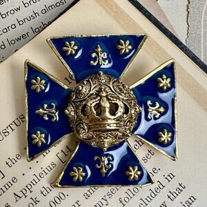 Vintage‎ Mid Century Bavarian Military Order of the Sword Merit Cross Brooch
